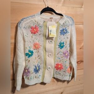 Free People Multicolor Floral Women's Cardigan